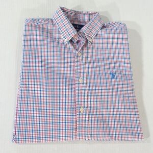 Ralph Lauren Cotton Stretch Long Sleeve Plaid Shirt